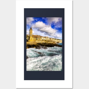 Porthleven Stormy Seas Posters and Art